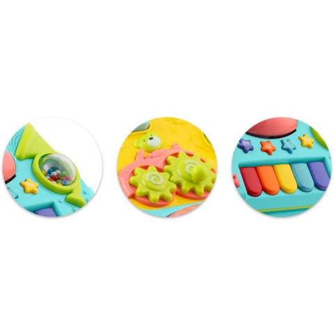 Chodzik edukacyjny z muzyką 2w1 RK-744 Ricokids turkusowy Chodzik edukacyjny z muzyką 2w1 RK-744 Ricokids turkusowy