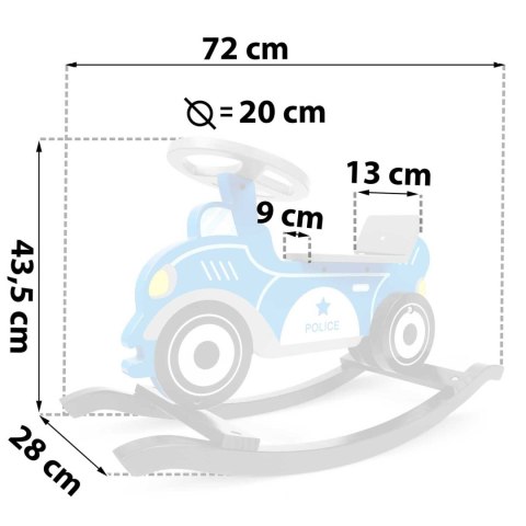 Drewniane auto na biegunach Ricokids 785000 policja Drewniane auto na biegunach Ricokids 785000 policja