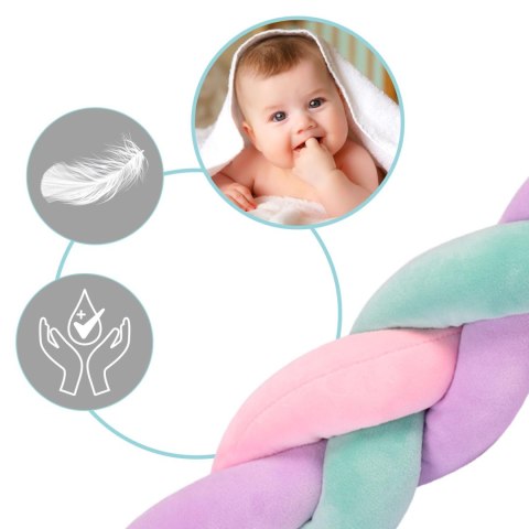Otulacz do łóżeczka Ricokids 3m - miętowo-różowo-fioletowy Otulacz do łóżeczka Ricokids 3m - miętowo-różowo-fioletowy