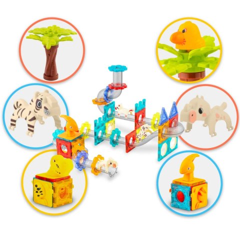 Klocki magnetyczne Dinozaury ze zjeżdżalnią RK-764 Ricokids Klocki magnetyczne Dinozaury ze zjeżdżalnią RK-764 Ricokids
