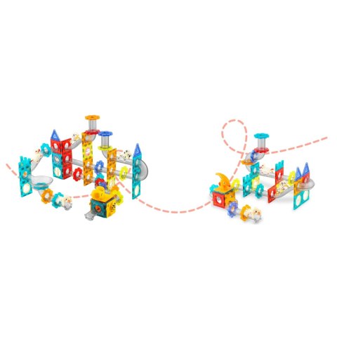 Klocki magnetyczne Dinozaury ze zjeżdżalnią RK-764 Ricokids Klocki magnetyczne Dinozaury ze zjeżdżalnią RK-764 Ricokids
