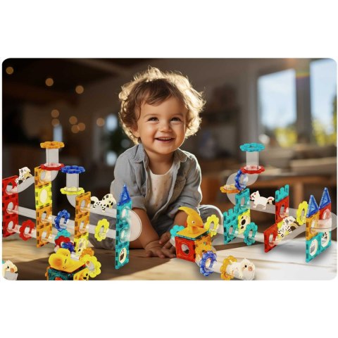 Klocki magnetyczne Dinozaury ze zjeżdżalnią RK-764 Ricokids Klocki magnetyczne Dinozaury ze zjeżdżalnią RK-764 Ricokids