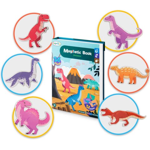 Książka magnetyczna Puzzle Dinozaury RK-770 Książka magnetyczna Puzzle Dinozaury RK-770