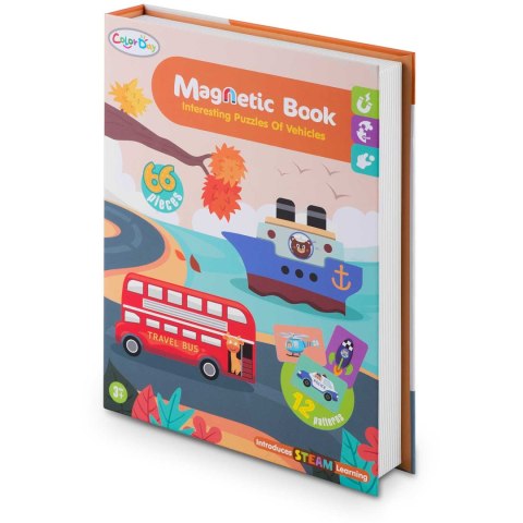 Książka magnetyczna puzzle Pojazdy RK-770 Książka magnetyczna puzzle Pojazdy RK-770