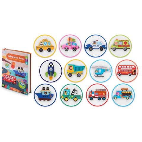Książka magnetyczna puzzle Pojazdy RK-770 Książka magnetyczna puzzle Pojazdy RK-770