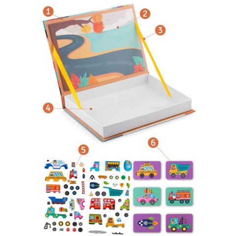 Książka magnetyczna puzzle Pojazdy RK-770 Książka magnetyczna puzzle Pojazdy RK-770