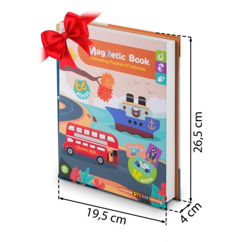Książka magnetyczna puzzle Pojazdy RK-770 Książka magnetyczna puzzle Pojazdy RK-770