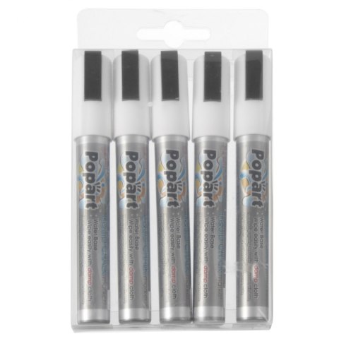 Markery do tablicy końcówka 2-6mm białe zestaw 5szt. - Hendi 664209 Markery do tablicy końcówka 2-6mm białe zestaw 5szt. - Hendi 664209