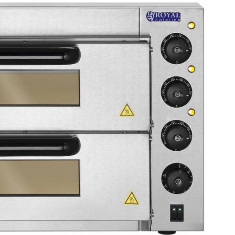 Profesjonalny piec do pizzy podwójny 2 x 40cm 3000W 230V Royal Catering Profesjonalny piec do pizzy podwójny 2 x 40cm 3000W 230V Royal Catering