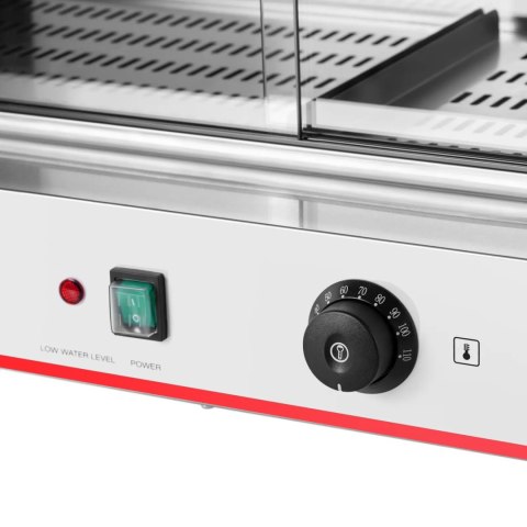Podgrzewacz witryna grzewcza do hot dogów na 300 parówek 100 bułek 30 - 110 C 2400 W Podgrzewacz witryna grzewcza do hot dogów na 300 parówek 100 bułek 30 - 110 C 2400 W