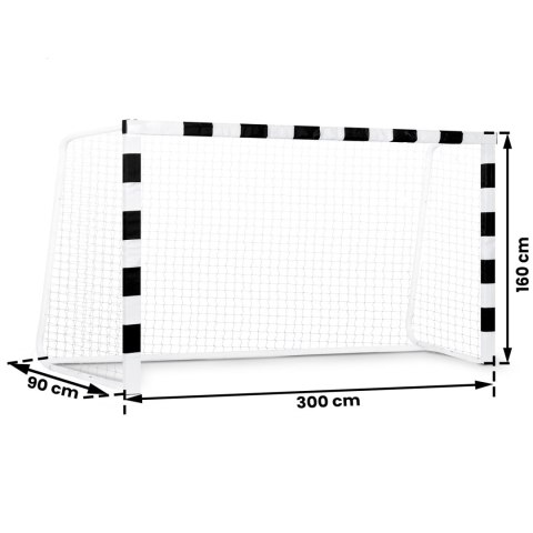 Bramka do piłki nożnej 300 x 160 x 90 cm NS-460 czarno-biała Bramka do piłki nożnej 300 x 160 x 90 cm NS-460 czarno-biała