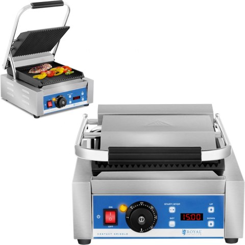 Kontakt grill elektryczny kontaktowy z wyświetlaczem LED żeliwne płyty 1800W Kontakt grill elektryczny kontaktowy z wyświetlaczem LED żeliwne płyty 1800W