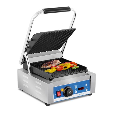 Kontakt grill elektryczny kontaktowy z wyświetlaczem LED żeliwne płyty 1800W Kontakt grill elektryczny kontaktowy z wyświetlaczem LED żeliwne płyty 1800W