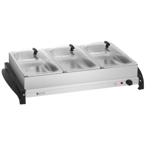 Podgrzewacz do potraw na 3 pojemniki elektryczny 400W Royal Catering Podgrzewacz do potraw na 3 pojemniki elektryczny 400W Royal Catering