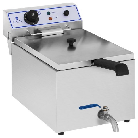 Profesjonalna frytownica do frytek ryb z kranem 3000W 17L Royal Catering RCEF 15E Profesjonalna frytownica do frytek ryb z kranem 3000W 17L Royal Catering RCEF 15E