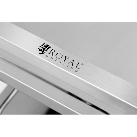 Wózek kelnerski cateringowy 3 półkowy do 150kg ze stali nierdzewnej Royal Catering RCSW 3A Wózek kelnerski cateringowy 3 półkowy do 150kg ze stali nierdzewnej Royal Catering RCSW 3A
