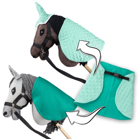 Derka i nauszniki Skippi dla Hobby Horse - miętowy - uniwersalny rozmiar Derka i nauszniki Skippi dla Hobby Horse - miętowy - uniwersalny rozmiar