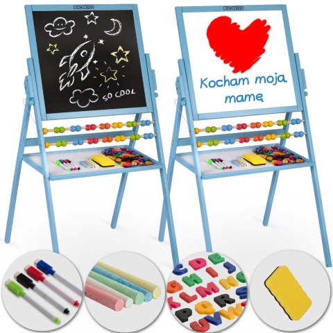 Magnetyczna kredowa tablica obrotowa Ricokids - niebieska Magnetyczna kredowa tablica obrotowa Ricokids - niebieska