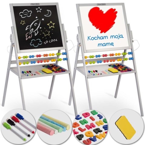 Magnetyczna kredowa tablica obrotowa Ricokids - szara Magnetyczna kredowa tablica obrotowa Ricokids - szara