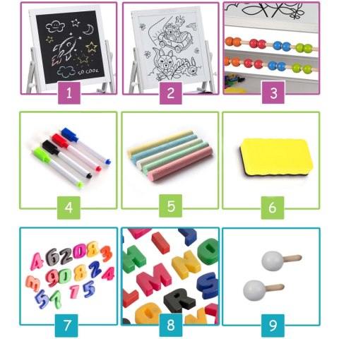 Magnetyczna kredowa tablica obrotowa Ricokids - szara Magnetyczna kredowa tablica obrotowa Ricokids - szara