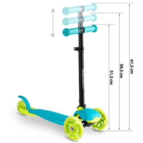 Hulajnoga trójkołowa Ricokids Loco - turkusowa Hulajnoga trójkołowa Ricokids Loco - turkusowa