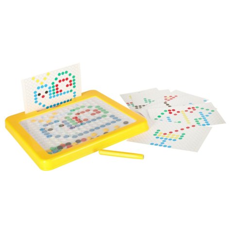 Tablica magnetyczna montessori mozaika kolorowe kropki żółta 26 x 26 cm Tablica magnetyczna montessori mozaika kolorowe kropki żółta 26 x 26 cm