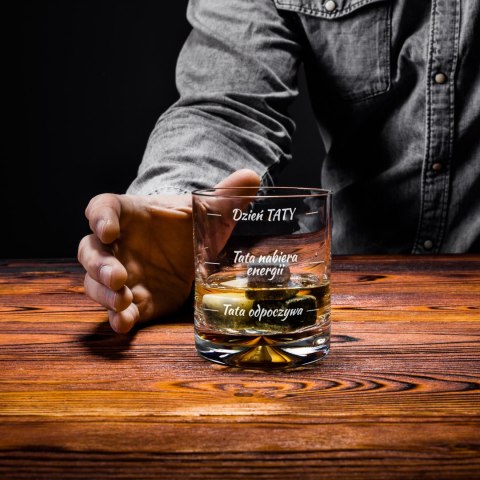 Etui na whisky ze szklankami dla Taty - prezent na Dzień Ojca - na urodziny Etui na whisky ze szklankami dla Taty - prezent na Dzień Ojca - na urodziny