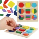 Klocki drewniane sorter układanka edukacyjna 18 el.
