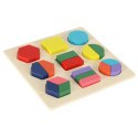 Klocki drewniane sorter układanka edukacyjna 18 el.