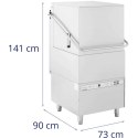 Zmywarka kapturowa do naczyń talerzy szkła kosz 50 x 50 cm do 30 cykli/h 8600 W