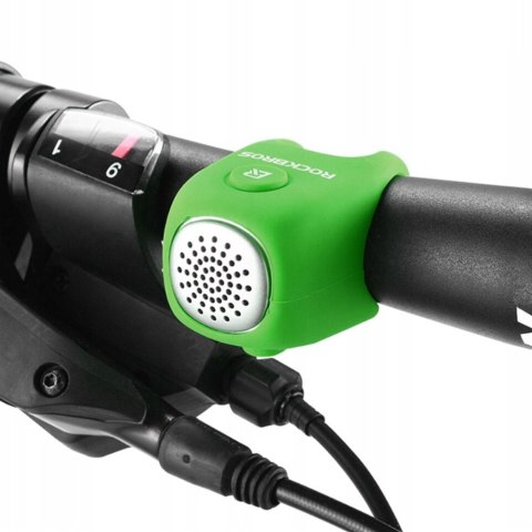 Dzwonek rowerowy elektroniczny w obudowie silikonowej - zielony Dzwonek rowerowy elektroniczny w obudowie silikonowej - zielony