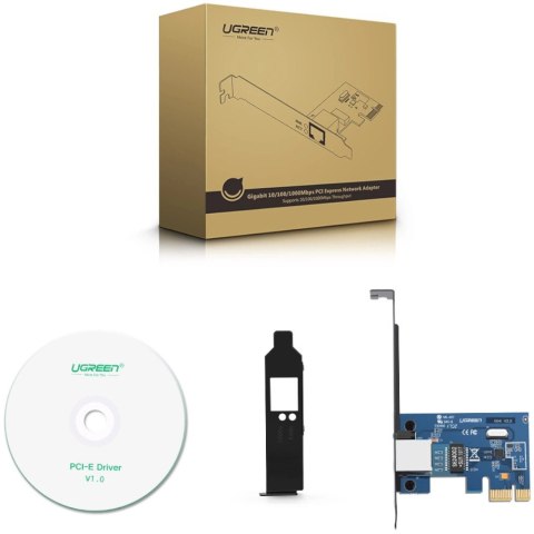 Karta sieciowa PCI-E Gigabit 10/100/1000Mbps - czarna Karta sieciowa PCI-E Gigabit 10/100/1000Mbps - czarna