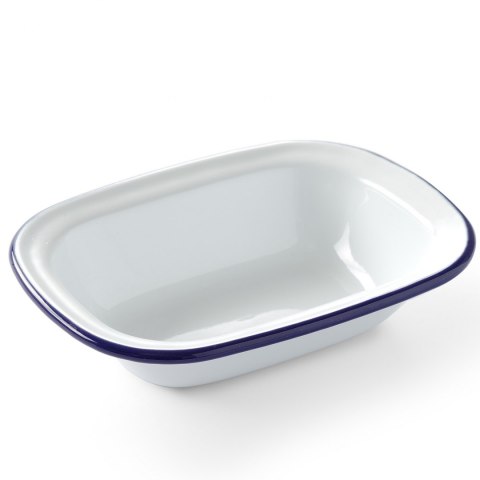 Naczynie prostokątne emaliowane białe 175x130mm Hendi 621202 Naczynie prostokątne emaliowane białe 175x130mm Hendi 621202