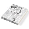Papier pergaminowy do ciepłych przekąsek nadruk gazety 200x250mm 500szt. Hendi 678121