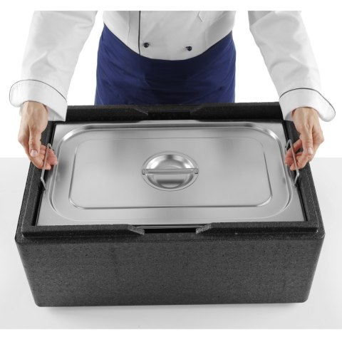 Pojemnik gastronomiczny GN 1/3 z chowanymi uchwytami 325x176x150mm 5.7L Hendi 817445 Pojemnik gastronomiczny GN 1/3 z chowanymi uchwytami 325x176x150mm 5.7L Hendi 817445