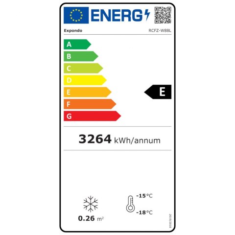 Zamrażarka szufladowa przeszklona z zamkiem do -24C 88L Zamrażarka szufladowa przeszklona z zamkiem do -24C 88L