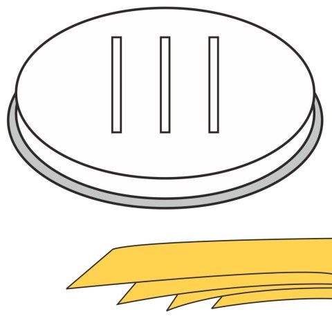 Końcówka do wyrobu makaronu PAPPARDELLE szerokie wstążki 5 otworów 16x1 mm MPF2.5/4 - Hendi 229385 Końcówka do wyrobu makaronu PAPPARDELLE szerokie wstążki 5 otworów 16x1 mm MPF2.5/4 - Hendi 229385