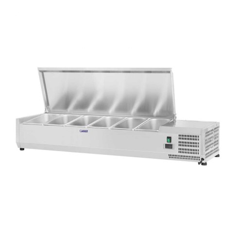 Nadstawa chłodnicza ze stalową pokrywą 5x GN1/3 i 1x GN1/2 150cm Nadstawa chłodnicza ze stalową pokrywą 5x GN1/3 i 1x GN1/2 150cm