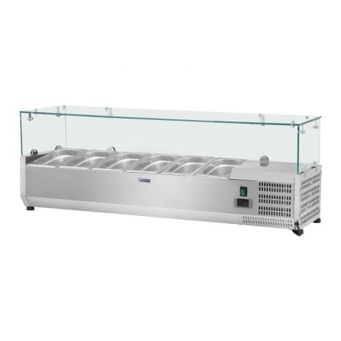 Nadstawa chłodnicza ze szklaną osłoną 5x GN1/3 i 1x GN1/2 150cm Nadstawa chłodnicza ze szklaną osłoną 5x GN1/3 i 1x GN1/2 150cm