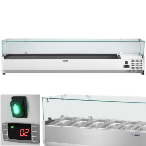 Nadstawa chłodnicza ze szklaną osłoną 9x GN1/4 180cm Nadstawa chłodnicza ze szklaną osłoną 9x GN1/4 180cm