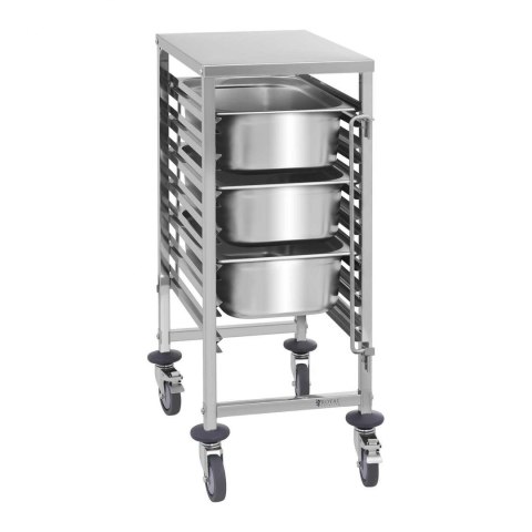 Wózek gastronomiczny transportowy do pojemników 7x GN1/1 nośność do 50kg Wózek gastronomiczny transportowy do pojemników 7x GN1/1 nośność do 50kg