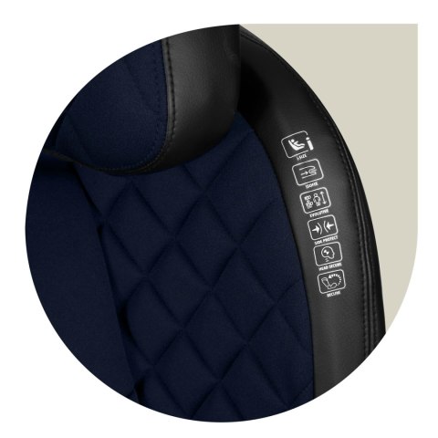 Fotelik samochodowy Nukido Louis czarno-granatowy 15-36 kg ISOFIX Fotelik samochodowy Nukido Louis czarno-granatowy 15-36 kg ISOFIX