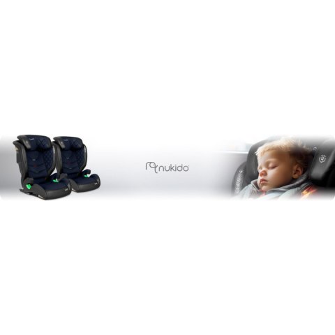 Fotelik samochodowy Nukido Louis czarno-granatowy 15-36 kg ISOFIX Fotelik samochodowy Nukido Louis czarno-granatowy 15-36 kg ISOFIX