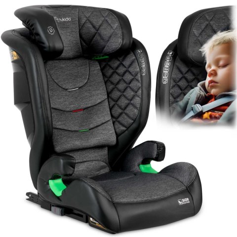 Fotelik samochodowy Nukido Louis czarno-szary 15-36 kg ISOFIX Fotelik samochodowy Nukido Louis czarno-szary 15-36 kg ISOFIX