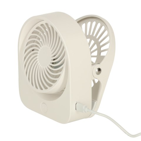Wentylator wiatrak biurkowy z klipsem USB 11 cm biały Wentylator wiatrak biurkowy z klipsem USB 11 cm biały