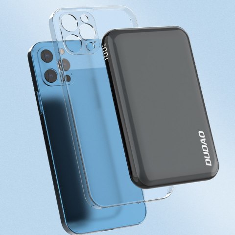 Powerbank 10000mAh TGK1 z ładowarką bezprzewodową MagSafe 15W czarny Powerbank 10000mAh TGK1 z ładowarką bezprzewodową MagSafe 15W czarny