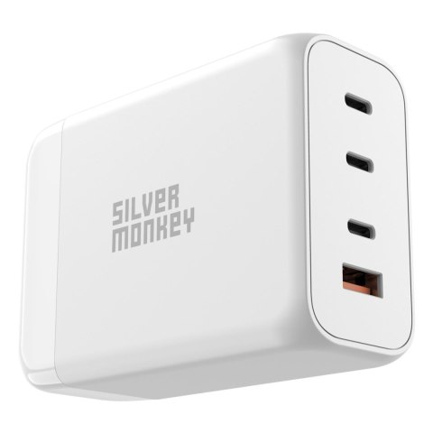 Mocna ładowarka sieciowa GaN 200W z kablem zasilającym 3xUSB-C PD USB-A QC 3.0 biała Mocna ładowarka sieciowa GaN 200W z kablem zasilającym 3xUSB-C PD USB-A QC 3.0 biała