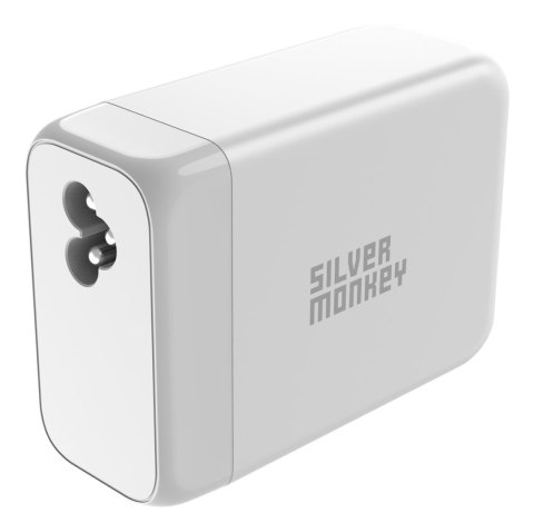 Mocna ładowarka sieciowa GaN 200W z kablem zasilającym 3xUSB-C PD USB-A QC 3.0 biała Mocna ładowarka sieciowa GaN 200W z kablem zasilającym 3xUSB-C PD USB-A QC 3.0 biała