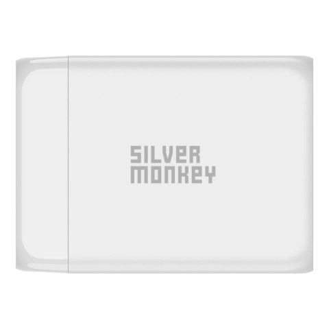 Mocna ładowarka sieciowa GaN 200W z kablem zasilającym 3xUSB-C PD USB-A QC 3.0 biała Mocna ładowarka sieciowa GaN 200W z kablem zasilającym 3xUSB-C PD USB-A QC 3.0 biała