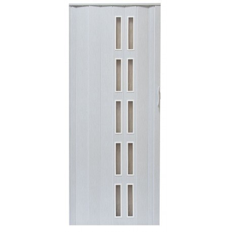 Drzwi harmonijkowe 005S BIAŁY DĄB MAT - 80 cm Drzwi harmonijkowe 005S BIAŁY DĄB MAT - 80 cm